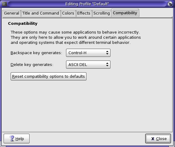 JDS terminal editing profile